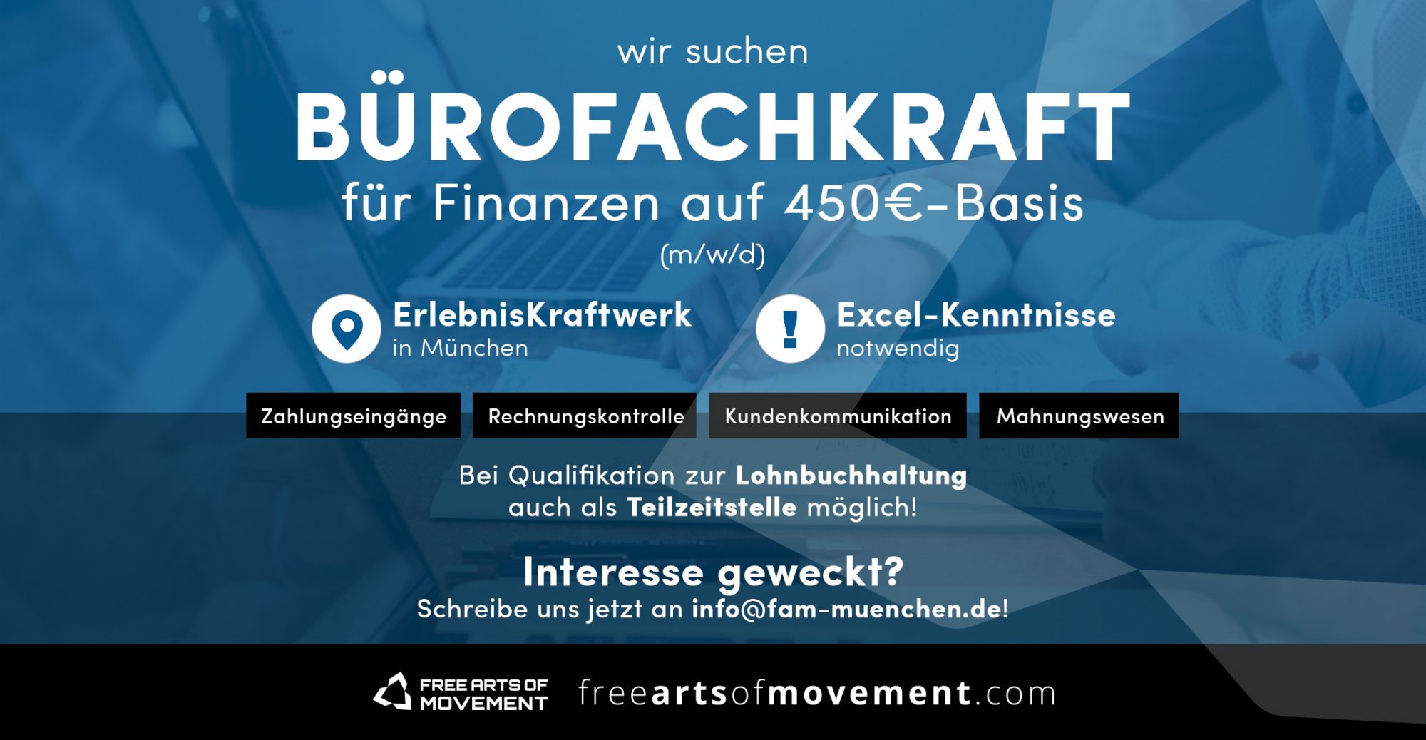 Minijob oder Teilzeitanstellung bei Free Arts of Movement