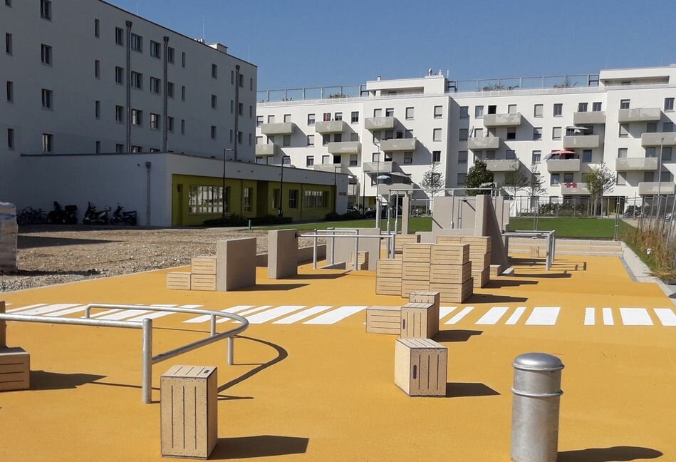 Parkour-Park Kistenstapel